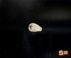 Nhẫn đính đá Moissanite 9mm